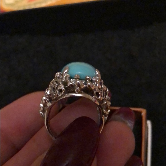 💍🎉Turquoise with 18KT gold electroplated ring💍 - Picture 5 of 5